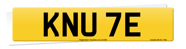 Registration number KNU 7E